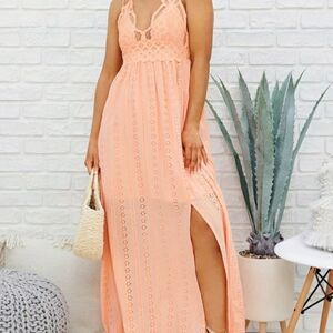 Hummingbird Lace Top Maxi Dress